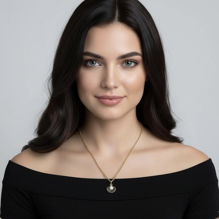 Seashell charm pendant