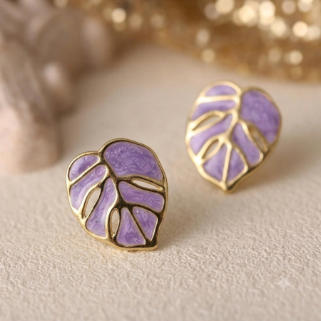Leaf Studs ~ Korean style